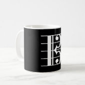 Mug Clé Alto blanc-sur-noir (Devant gauche)