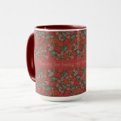Mug Clé ancienne Steampunk victorienne avec coquelicot (Devant gauche)