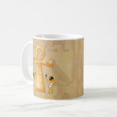 Mug Clé Ankh de la vie sur hiéroglyphe (Devant gauche)