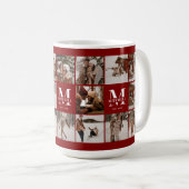 Mug Clé Burgundy Multi Photo Collage Keepsaké (Devant droit)