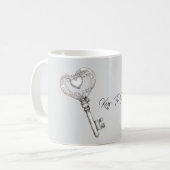 Mug Clé d'argent pour mon cœur (Devant gauche)