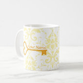 Mug Clé de coeur de couronne d'or (Devant gauche)