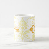 Mug Clé de coeur de couronne d'or (Centre)