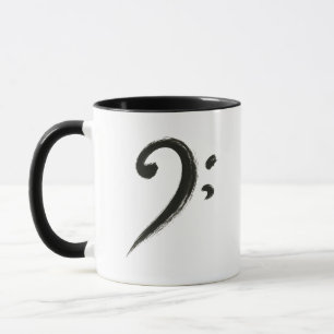 Mug Clé de Fa Minimaliste – Symbole de Musique au Pinc