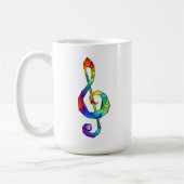 Mug Clé de musique arc-en-ciel (Gauche)