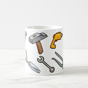 Mug Clé et marteau de perçage outils à main