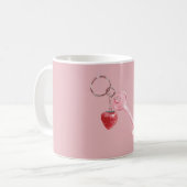 Mug Clé Fraise Rouge Rose (Devant gauche)