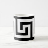 Mug Clé grecque blanche noire moderne élégante (Centre)
