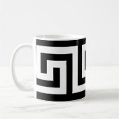 Mug Clé grecque blanche noire moderne élégante (Gauche)