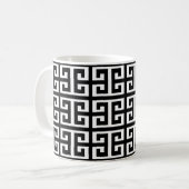 Mug clé noire blanche grecque (Devant gauche)