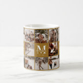 Mug Clé Vintage Gold Multi Photo Collage Keepsaké (Centre)