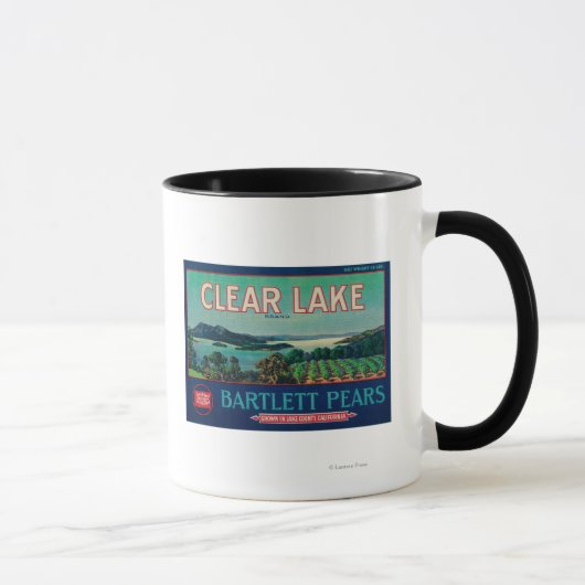Mug Clear Lake Pear Crate LabelLake County, CA (Droite)