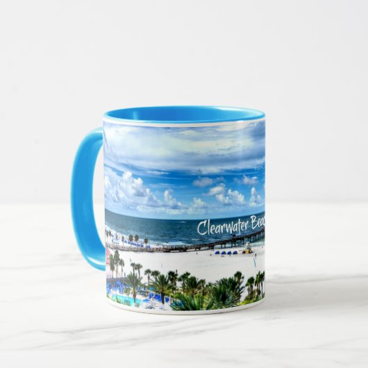 Mug Clearwater Beach, Floride, destination vacances (Devant gauche)