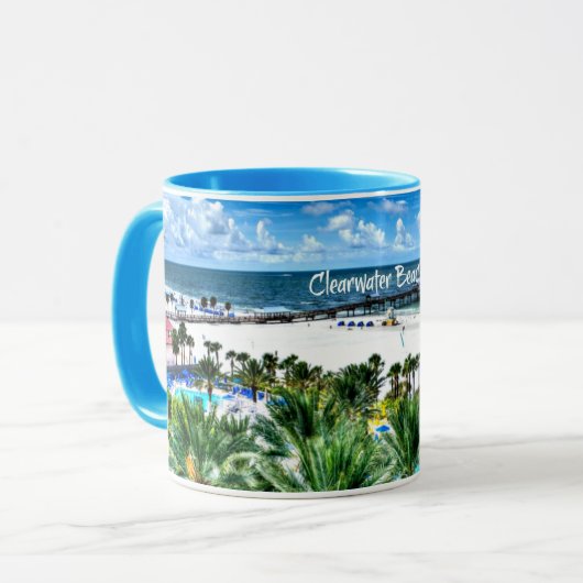 Mug Clearwater Beach, Floride, destination vacances (Devant gauche)