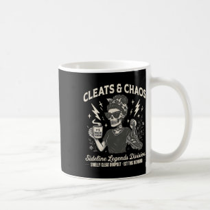 Mug Cleats Et Chaos Maman De Football Squelette, Drôle
