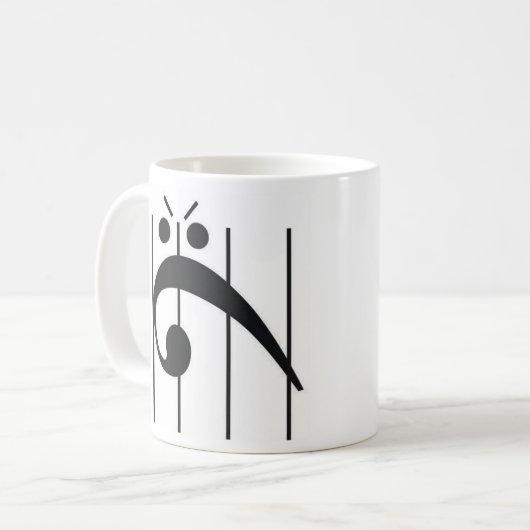 Mug Clef basse fâchée (Devant gauche)