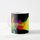 Mug Clef notes amour musique coeur (Devant gauche)