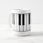 Mug Clés de clavier/piano : (Devant gauche)