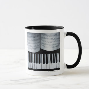 Mug Clés de piano et cahier de musique