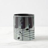 Mug Clés de piano et notes de musique (Centre)