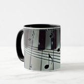 Mug Clés de piano et notes de musique (Devant gauche)