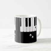 Mug Clés de piano et pattes de pieds de chat (Devant droit)