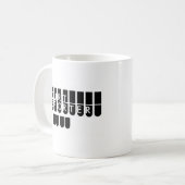 Mug Clés de reporter de cour noir blanc (Devant gauche)