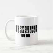 Mug Clés de reporter de cour noir blanc (Gauche)