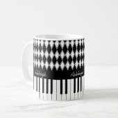 Mug Clés personnalisées et diamants de piano (Devant gauche)