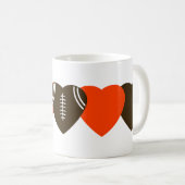 Mug Cleveland Browns Football Coeur Design (Devant droit)