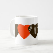 Mug Cleveland Browns Football Coeur Design (Devant gauche)