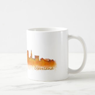 Mug Cleveland ville US skyline watercolor
