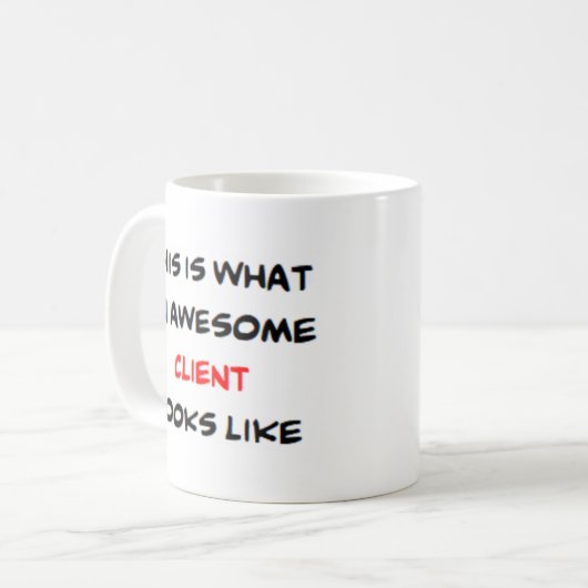 Mug client, génial (Devant gauche)
