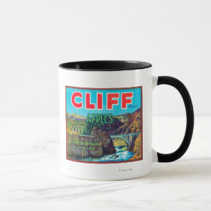 Mug Cliff Apple Étiquette - Chelan Falls, WA