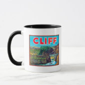 Mug Cliff Apple Étiquette - Chelan Falls, WA (Gauche)