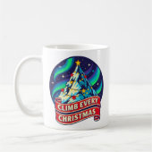 Mug Climb Every Christmas Mountain Design (Gauche)