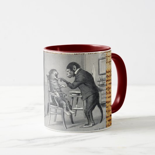 MUG CLINIQUE DENTAIRE, LUNETTE DENTISTE ET CHAT (Devant droit)