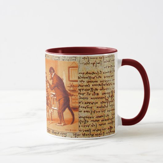 MUG CLINIQUE DENTAIRE, LUNETTE DENTISTE ET CHAT (Droite)
