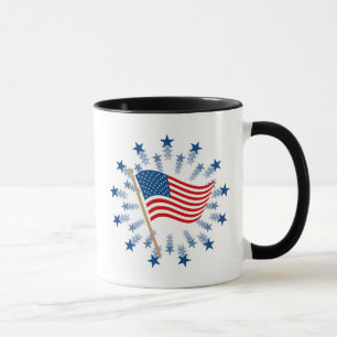 Mug Clip art drapeau américain vintage