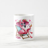 Mug Clipart de Flamant rose mignonne (Centre)