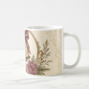 Mug Cloche de Noël victorienne en or crème