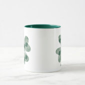 Mug Clocher vert À damiers Lucky avec deux noms (Centre)