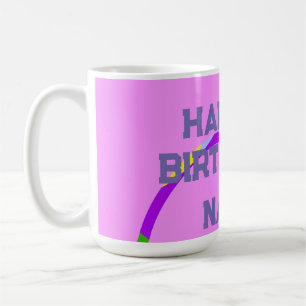 Mug Clochettes Joyeux Anniversaire Rose 