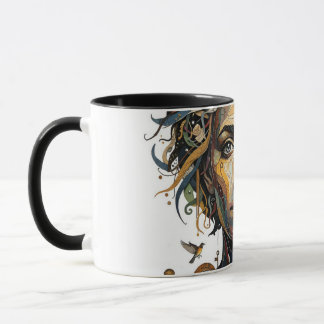 Mug Clockwork Muse — Un portrait surréaliste steampunk