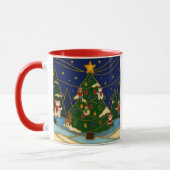 Mug Cloisonne Art Whimsical Forest Classic Christmas (Gauche)