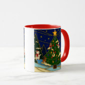 Mug Cloisonne Art Whimsical Forest Classic Christmas (Devant droit)