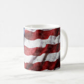 Mug Closeup gronge le drapeau américain. (Devant droit)