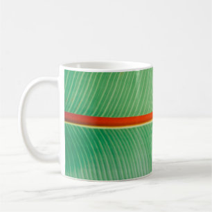 Mug Closeup photo de la feuille verte