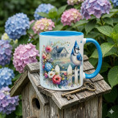 Mug Clôture de jardin de la maisonnette du geai bleu