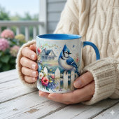 Mug Clôture de jardin de la maisonnette du geai bleu